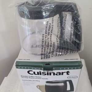 Cuisinart replacement 12-cup glass carafe, model DCC-1200PRC, compatible with Pr
